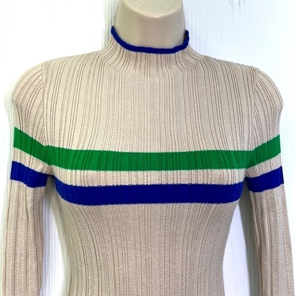 Urban Outfitters - BDG Kiara Open Back Stripe Sweater With Thumb Openings SZ XS - Picture 6 of 13